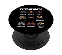 Tipos de cangrejos - Carta de Especies de cangrejos y Diversidad Marina PopSockets PopGrip Adhesivo