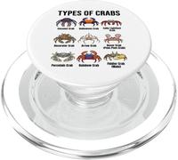 Tipos de cangrejos - Carta de Especies de cangrejos y Diversidad Marina PopSockets PopGrip para MagSafe