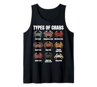 Tipos de cangrejos - Tabla de Especies de cangrejos Marinos Camiseta sin Mangas