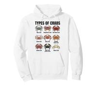 Tipos de cangrejos - Tabla de Especies de cangrejos Marinos Sudadera con Capucha