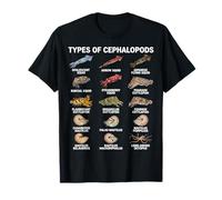 Tipos de cefalópodos, calamares, Sepias y Especies de Nautilus Camiseta
