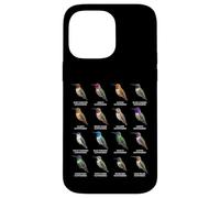 Tipos de Colibríes Coloridos Gráfico de Especies de Colibr Carcasa para iPhone 14 Pro MAX