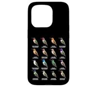 Tipos de Colibríes Coloridos Gráfico de Especies de Colibr Carcasa para iPhone 15 Pro