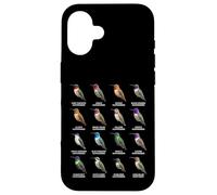 Tipos de Colibríes Coloridos Gráfico de Especies de Colibr Carcasa para iPhone 16