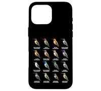 Tipos de Colibríes Coloridos Gráfico de Especies de Colibr Carcasa para iPhone 16 Pro MAX