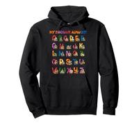 Tipos de Dinosaurios A-Z Alfabeto ABC Dino Identificación Niños Sudadera con Capucha