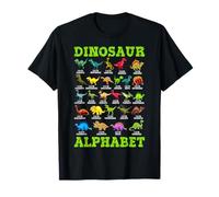 Tipos de Dinosaurios Alfabeto A-Z ABC Dino Niños Niñas Camiseta