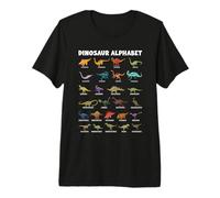 Tipos De Dinosaurios Alfabeto Dino Identificación ABC Letras Camiseta Premium