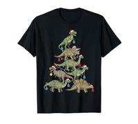 Tipos de Dinosaurios Árbol de Navidad Santa Navidad Familia Coincidencia Camiseta