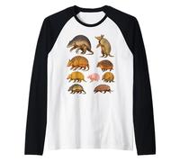 Tipos de Ecología de Especies Educativas de Vida Silvestre de Armadillo Camiseta Manga Raglan