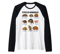 Tipos de Ecología de Especies Educativas de Vida Silvestre de Armadillo Camiseta Manga Raglan