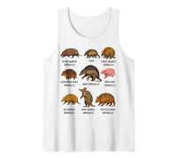 Tipos de Ecología de Especies Educativas de Vida Silvestre de Armadillo Camiseta sin Mangas