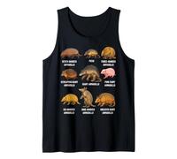 Tipos de Ecología de Especies Educativas de Vida Silvestre de Armadillo Camiseta sin Mangas
