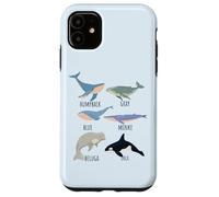 Tipos de especies de ballenas Tabla de mamíferos oceánicos Guía de animales de pescado Carcasa para iPhone 11