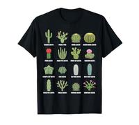 Tipos de Especies de Cactus Tabla de Plantas botánicas Camiseta