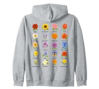 Tipos De Flores Flores Florales Silvestres Sudadera con Capucha