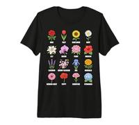 Tipos de Flores Guía botánica Inferior Tabla de variedades Camiseta Premium
