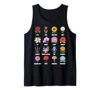 Tipos de Flores Guía botánica Inferior Tabla de variedades Camiseta sin Mangas