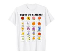 Tipos de flores Jardinería Amante de las plantas Flores silvestres florales Camiseta