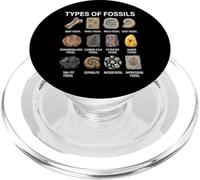 Tipos de fósiles Gráfico Paleontología Ciencia Amantes de los fósiles PopSockets PopGrip para MagSafe