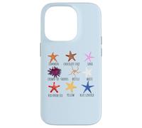 Tipos de gráficos de Estrellas de mar para Amantes de la Vida Marina del océano de la Playa Carcasa para iPhone 14 Pro