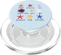 Tipos de gráficos de Estrellas de mar para Amantes de la Vida Marina del océano de la Playa PopSockets PopGrip para MagSafe