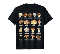 Tipos de Hongos comestibles Tabla de Hongos para niños y niñas Camiseta