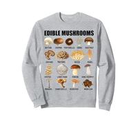 Tipos de Hongos comestibles Tabla de Hongos para niños y niñas Sudadera