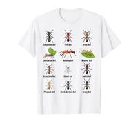 Tipos de Hormigas, Tabla de Especies de Hormigas, Ciencia de Insectos, Entomología Camiseta