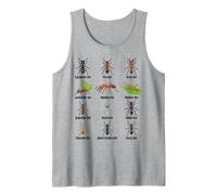 Tipos de Hormigas, Tabla de Especies de Hormigas, Ciencia de Insectos, Entomología Camiseta sin Mangas