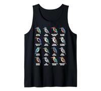 Tipos de Martín Pescador - Martín Pescador Especies Ornitología Aves Camiseta sin Mangas