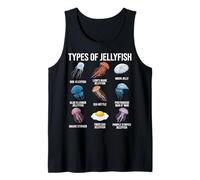 Tipos de Medusas Diversas Especies de Medusas Gráfico Ciencia Camiseta sin Mangas