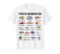 Tipos de peces de agua salada Especies oceánicas Biología Amantes de la pesca Camiseta