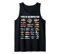 Tipos de peces de agua salada Especies oceánicas Biología Amantes de la pesca Camiseta sin Mangas