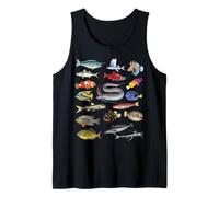 Tipos de peces de agua salada Especies oceánicas Biología Amantes de la pesca Camiseta sin Mangas