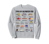 Tipos de peces de agua salada Especies oceánicas Biología Amantes de la pesca Sudadera