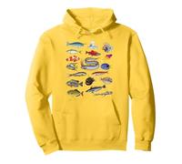 Tipos de peces de agua salada Especies oceánicas Biología Amantes de la pesca Sudadera con Capucha