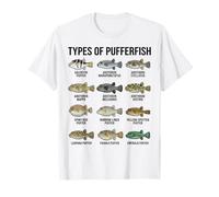Tipos de Peces Globo, Especies de pez Globo, Tabla de Peces Marinos Camiseta