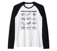 Tipos de platillos voladores UFO Alien Space Lovers Camiseta Manga Raglan
