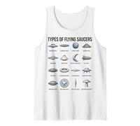 Tipos de platillos voladores UFO Alien Space Lovers Camiseta sin Mangas