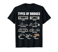 Tipos De Puentes Gráfico Ingeniería Civil Arquitectura Camiseta