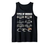 Tipos De Puentes Gráfico Ingeniería Civil Arquitectura Camiseta sin Mangas