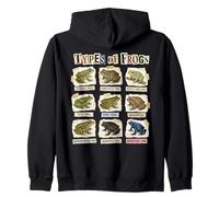 Tipos De Ranas Guía De Campo Collage Amante De La Rana Sudadera con Capucha