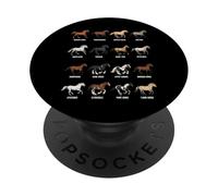 Tipos de Razas de Caballos - Ciencia equina y biología Animal PopSockets PopGrip Adhesivo