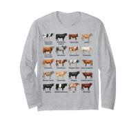 Tipos de Razas de Ganado Colección Amantes de Las Vacas Agricultores Manga Larga