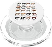 Tipos de Razas de Ganado Colección Amantes de Las Vacas Agricultores PopSockets PopGrip para MagSafe