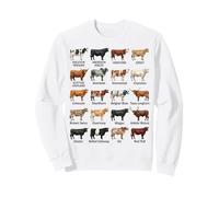 Tipos de Razas de Ganado Colección Amantes de Las Vacas Agricultores Sudadera