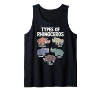 Tipos De Rinoceronte Sumatra Blanco Indio Javan Negro Camiseta sin Mangas