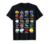 Tipos de rocas y minerales Gemología y geología Educativo Camiseta