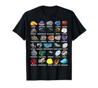 Tipos de Rocas y minerales Gemología y geología Educativo Camiseta